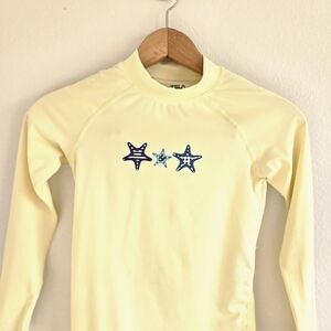 Tesla Kids Yellow Rash Guard Swim Shirt